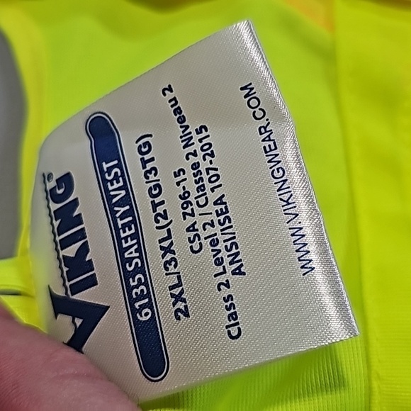 Viking XXL yellow reflective class 2 level 2 vest - Picture 6 of 7